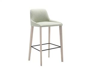 ALYA BQ1594 / BQ1595 - High upholstered leather stool with back _ Andreu World